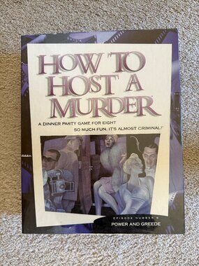 VINTAGE How To Host A Murder Episode 8: Power And Greede Dinner Party Game NEW